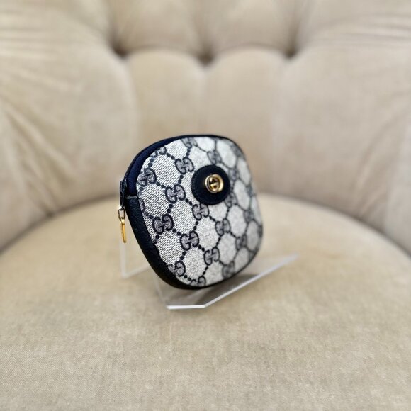 VTG Auth GUCCI Supreme GG Monogram Coated Canvas Pigskin MINI Coin Purse - Picture 3 of 9